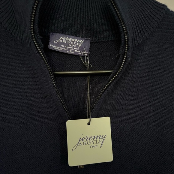 Jeremy Argyle NYC Merino Wool 1/4 Zip Pullover Sweater - Picture 3 of 4